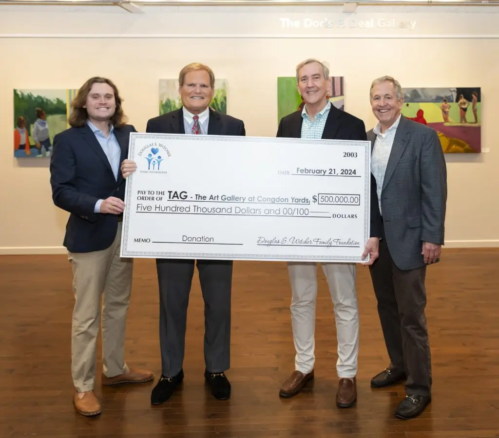 Christian Witcher, Doug Witcher, Jeff Horney, Executive Director, TAG; Lin Amos, Board President, TAG